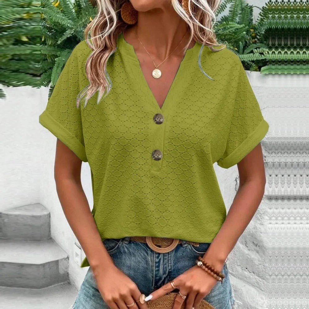 ElisaBerlin™ | Bequeme V - Hals Shirt - ElisaBerlin - 
