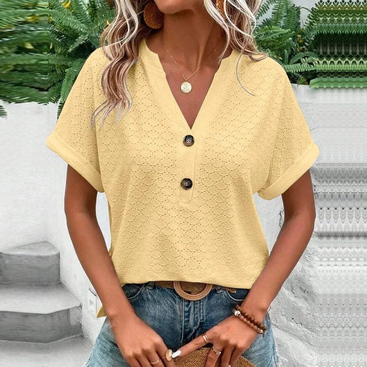 ElisaBerlin™ | Bequeme V - Hals Shirt - ElisaBerlin - 