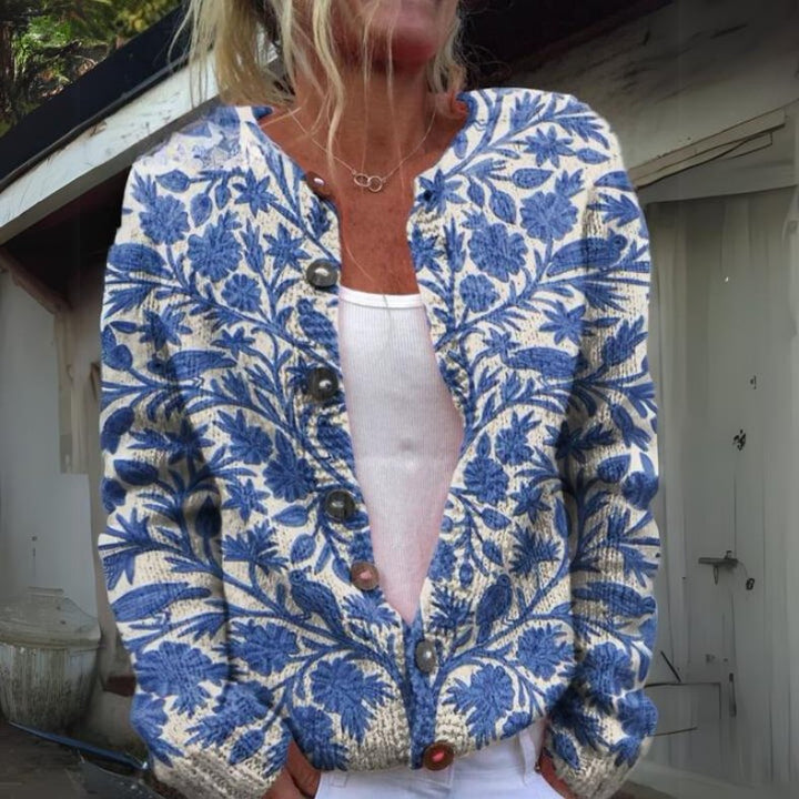 ElisaBerlin™ | Blumige Eleganz Cardigan - Elisa Berlin - Pullover & Westen