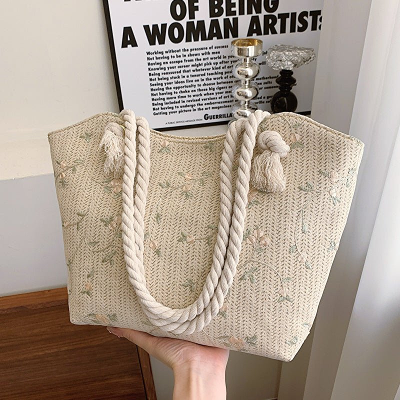 ElisaBerlin™ | Blumiges Leder Schultertasche - ElisaBerlin - BAGS