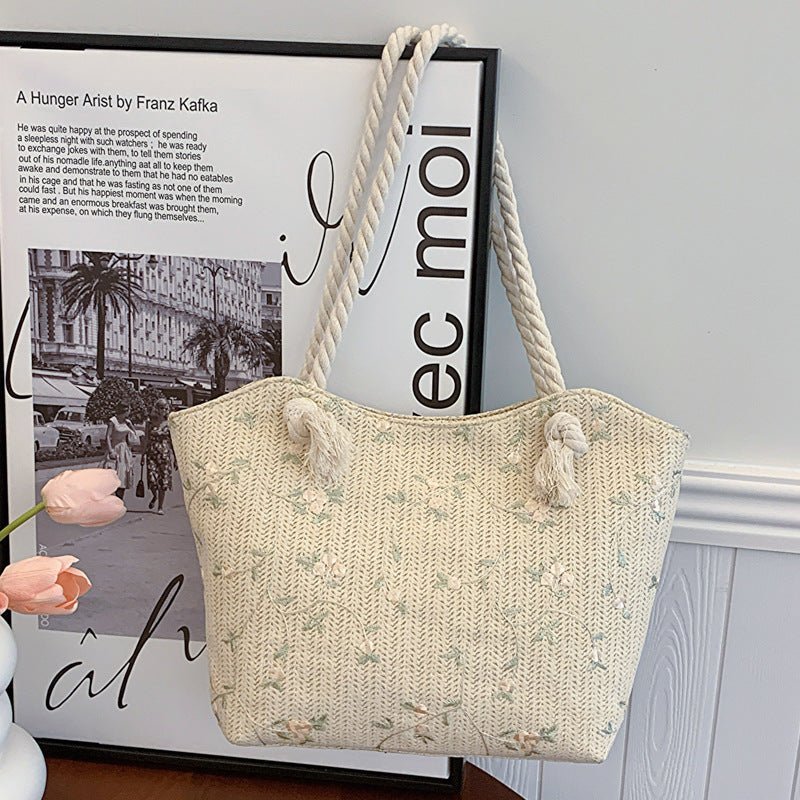 ElisaBerlin™ | Blumiges Leder Schultertasche - ElisaBerlin - BAGS