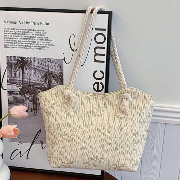 ElisaBerlin™ | Blumiges Leder Schultertasche - ElisaBerlin - BAGS