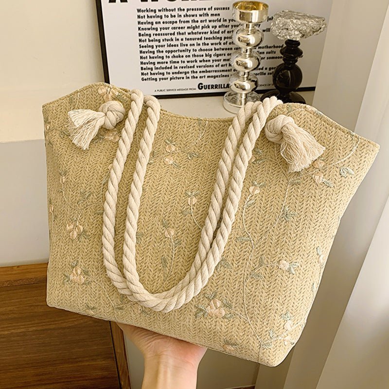 ElisaBerlin™ | Blumiges Leder Schultertasche - ElisaBerlin - BAGS