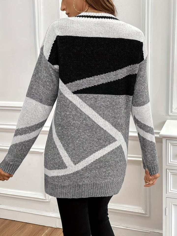 ElisaBerlin™ | Eleganter V - Ausschnitt Strickpullover - Elisa Berlin - pullover & westen