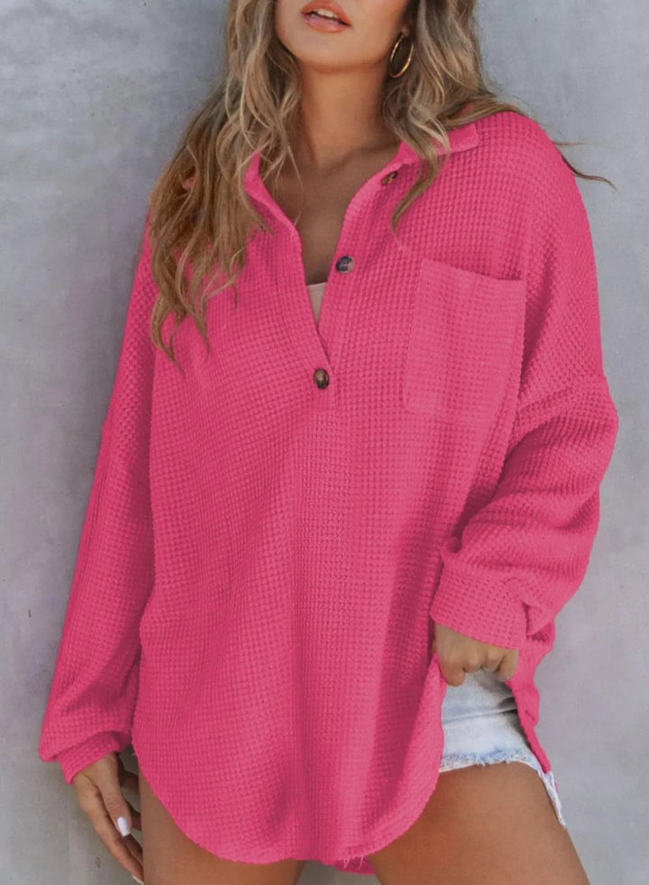 ElisaBerlin™ | Eleganter Waffelmuster Pullover - ElisaBerlin - 