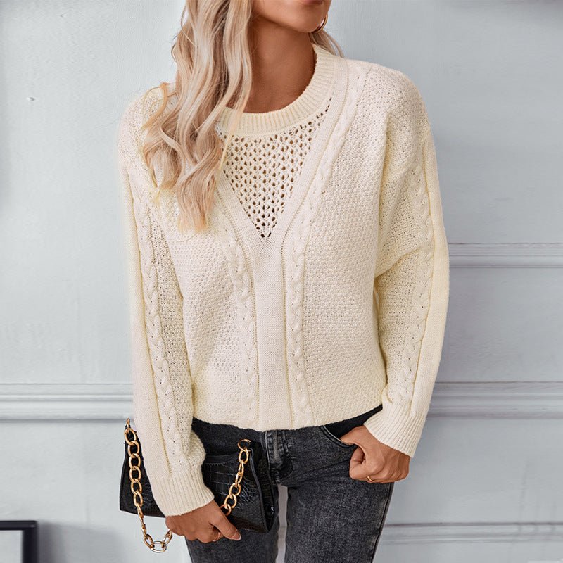 ElisaBerlin™ | Eleganter Winterpullover mit Hohlsaum - Elisa Berlin - 