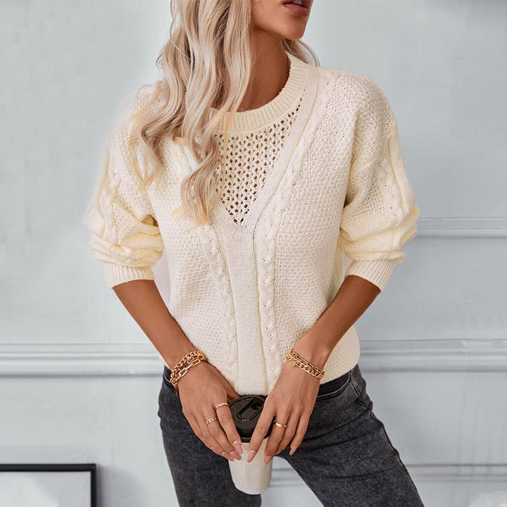 ElisaBerlin™ | Eleganter Winterpullover mit Hohlsaum - Elisa Berlin - 