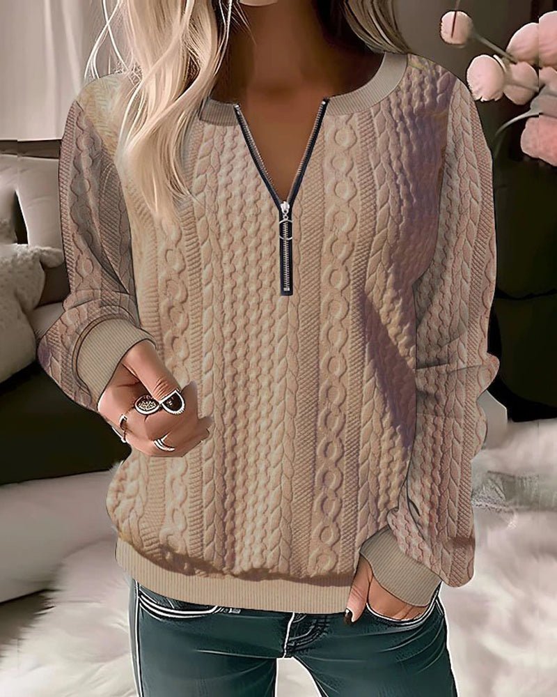 ElisaBerlin™ | Exklusiver Zipper - Pullover - Elisa Berlin - Pullover & Westen