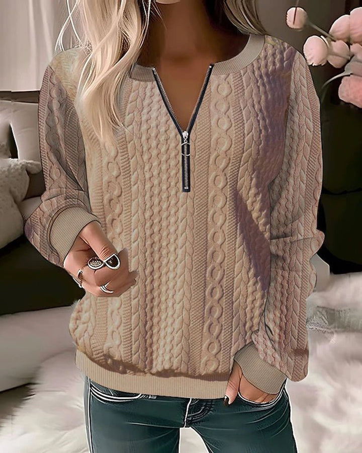 ElisaBerlin™ | Exklusiver Zipper - Pullover - Elisa Berlin - Pullover & Westen