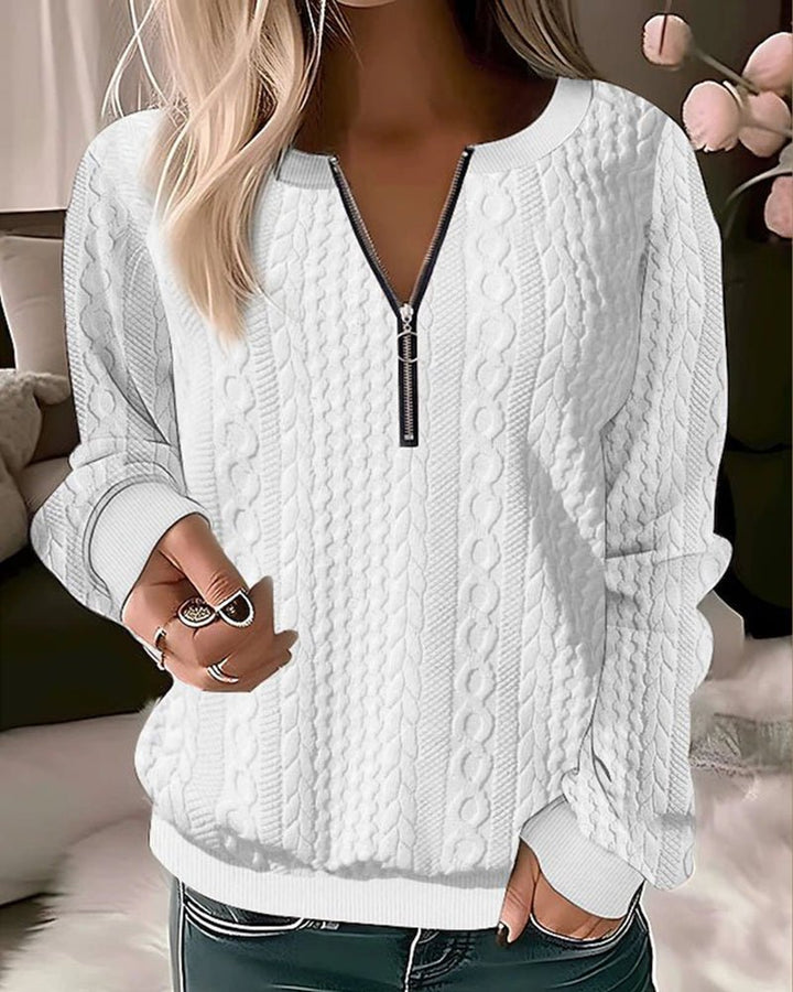 ElisaBerlin™ | Exklusiver Zipper - Pullover - Elisa Berlin - Pullover & Westen