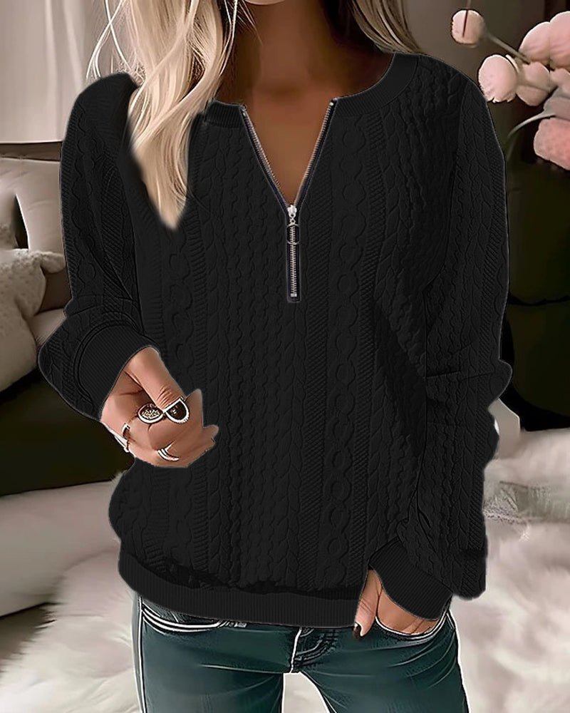 ElisaBerlin™ | Exklusiver Zipper - Pullover - Elisa Berlin - Pullover & Westen