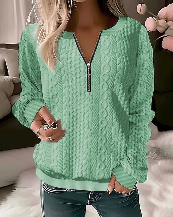 ElisaBerlin™ | Exklusiver Zipper - Pullover - Elisa Berlin - Pullover & Westen