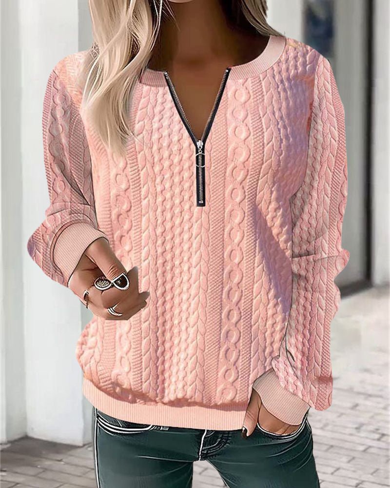 ElisaBerlin™ | Exklusiver Zipper - Pullover - Elisa Berlin - Pullover & Westen