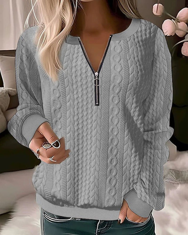 ElisaBerlin™ | Exklusiver Zipper - Pullover - Elisa Berlin - Pullover & Westen