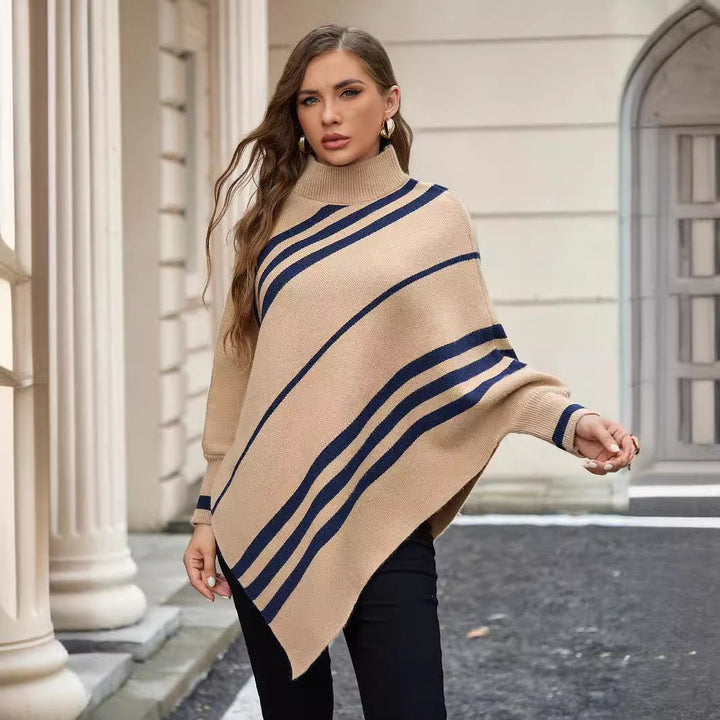 ElisaBerlin™ | Halber Rollkragen Streifenpullover - ElisaBerlin - 