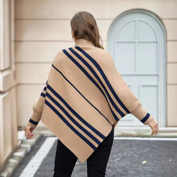 ElisaBerlin™ | Halber Rollkragen Streifenpullover - ElisaBerlin - 