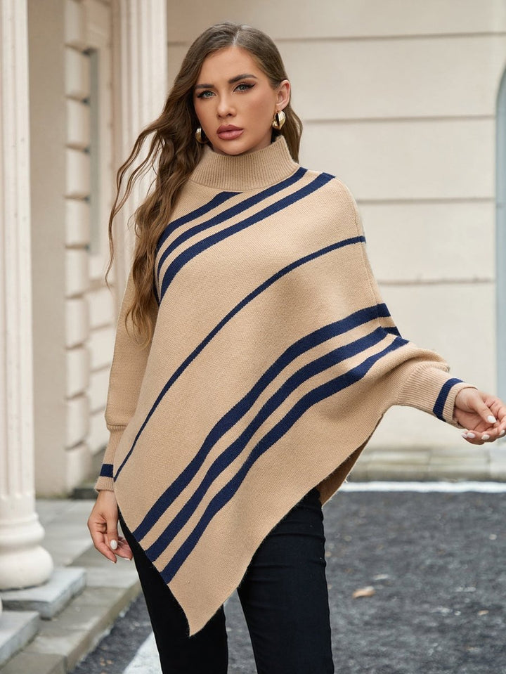 ElisaBerlin™ | Halber Rollkragen Streifenpullover - ElisaBerlin - 