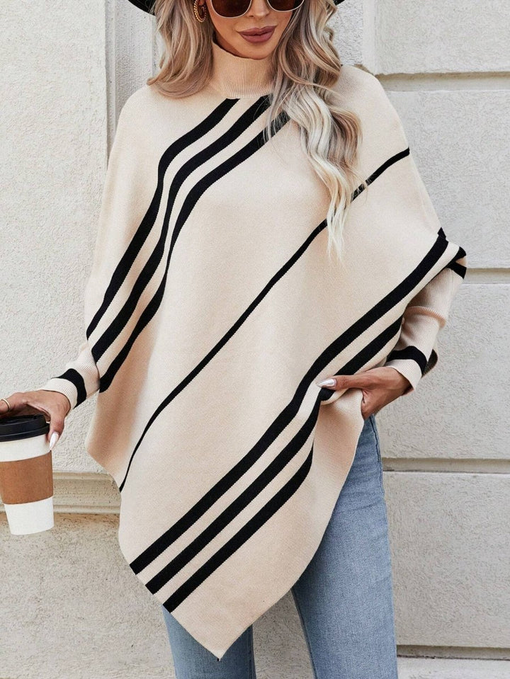 ElisaBerlin™ | Halber Rollkragen Streifenpullover - ElisaBerlin - 
