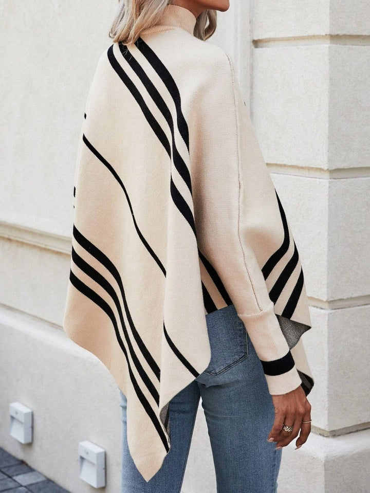 ElisaBerlin™ | Halber Rollkragen Streifenpullover - ElisaBerlin - 