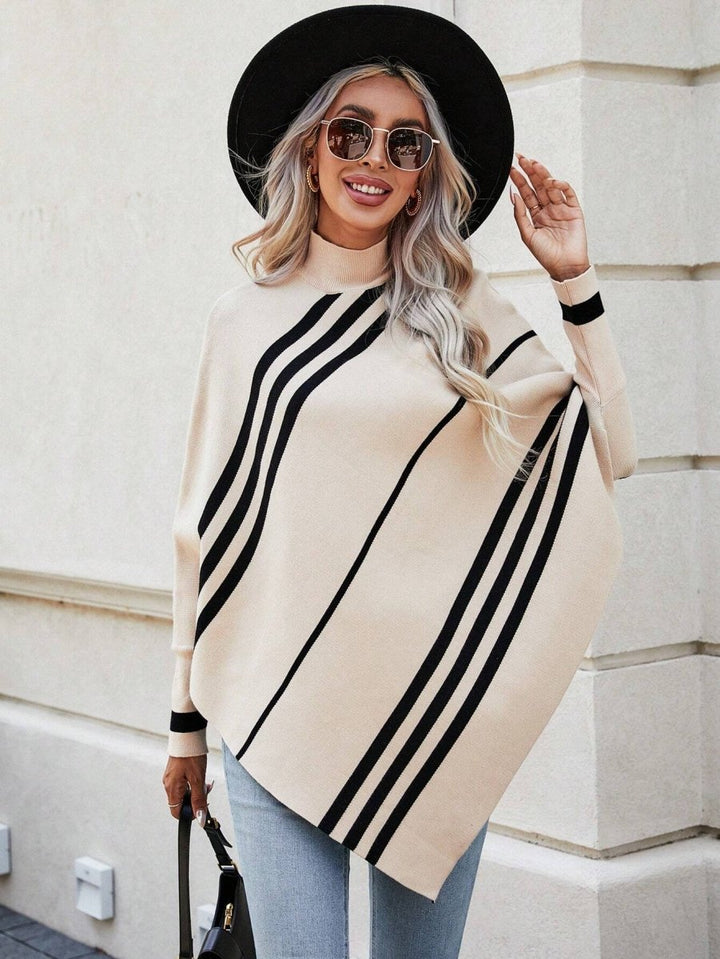 ElisaBerlin™ | Halber Rollkragen Streifenpullover - ElisaBerlin - 