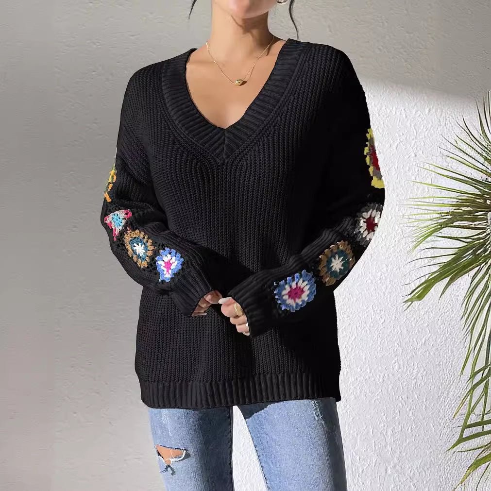 ElisaBerlin™ | Herbst Blumenpullover - ElisaBerlin - 