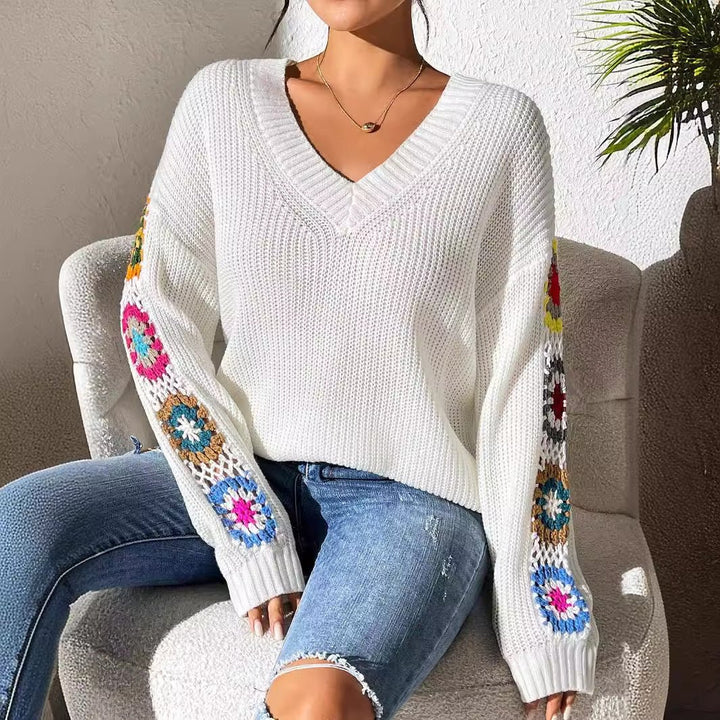 ElisaBerlin™ | Herbst Blumenpullover - ElisaBerlin - 