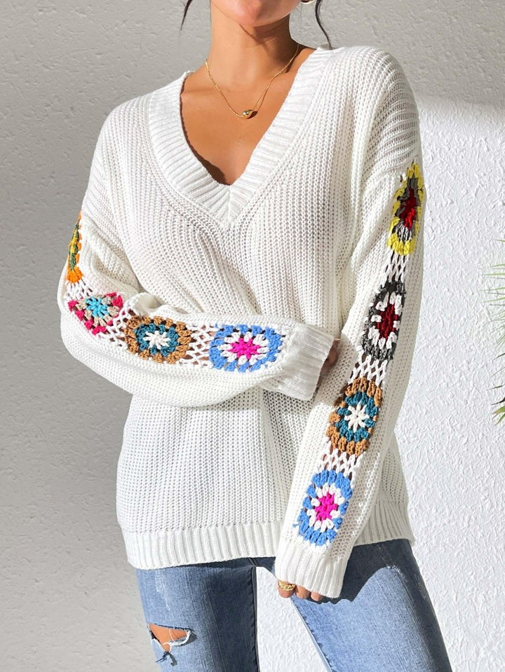 ElisaBerlin™ | Herbst Blumenpullover - ElisaBerlin - 