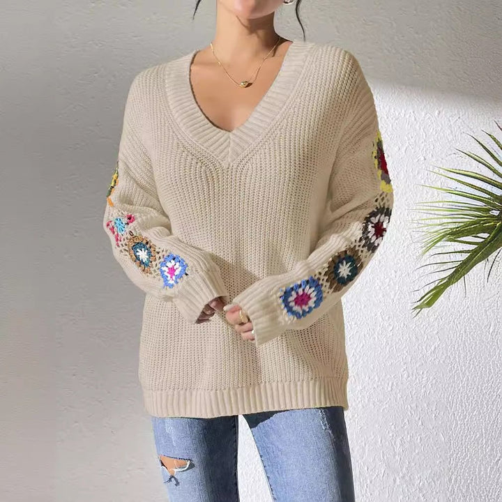 ElisaBerlin™ | Herbst Blumenpullover - ElisaBerlin - 