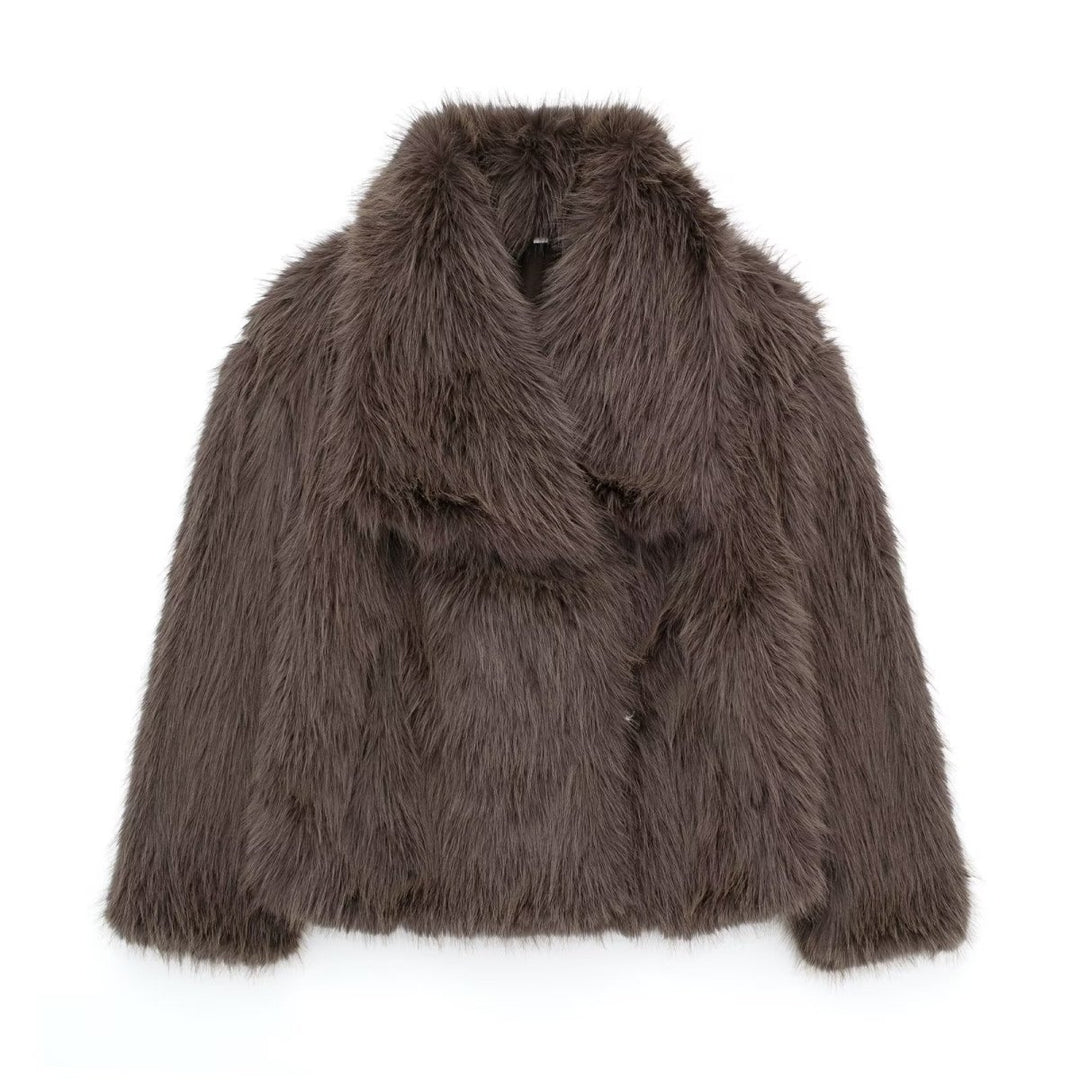ElisaBerlin™ | Kuscheliger Langer Plüschmantel - Elisa Berlin - Women Winter Coats & Jackets