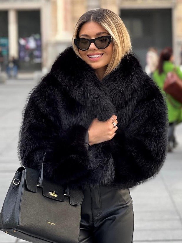 ElisaBerlin™ | Kuscheliger Langer Plüschmantel - Elisa Berlin - Women Winter Coats & Jackets