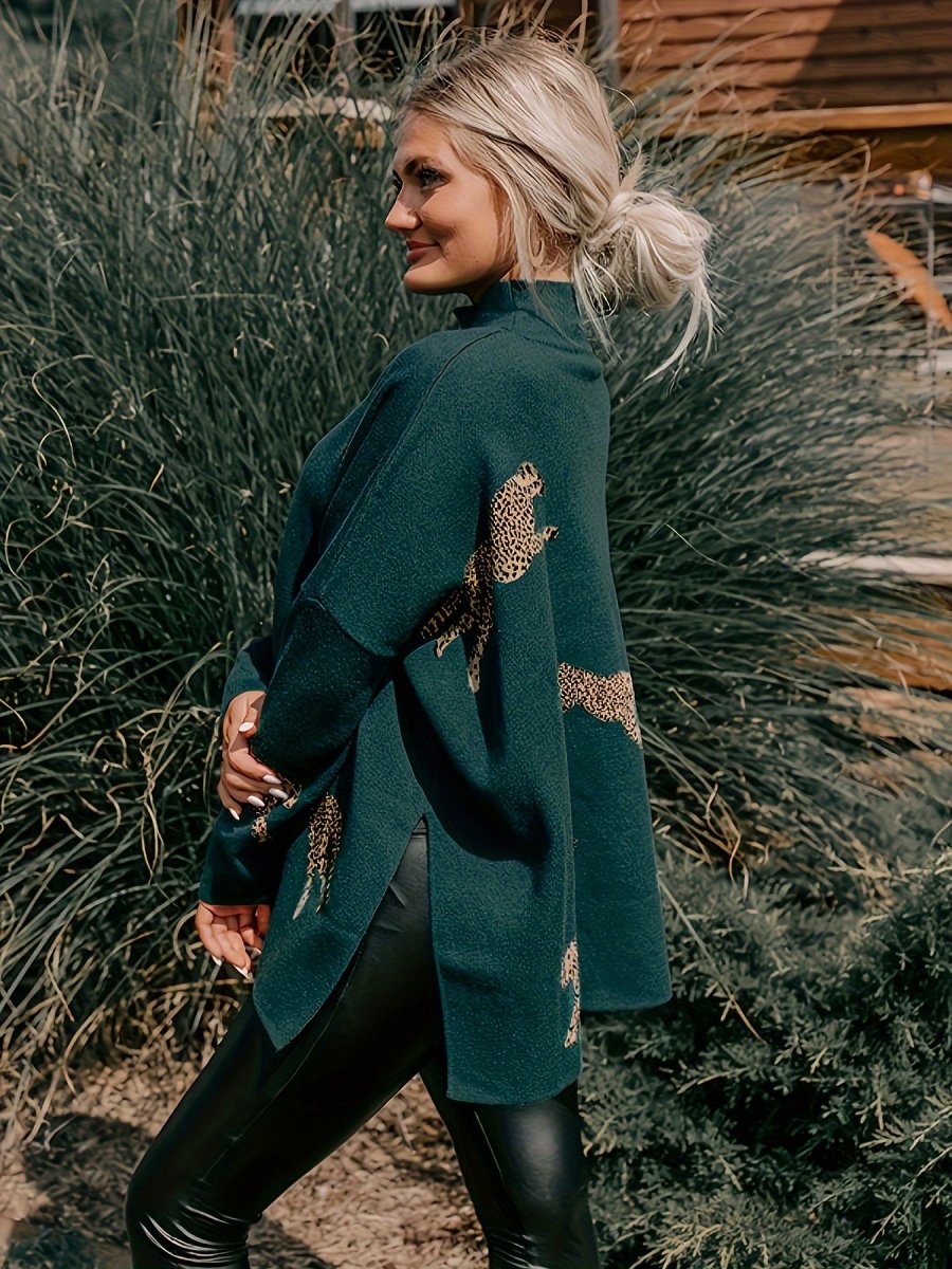 ElisaBerlin™ | Luxuriöser Leopardenprint Pullover - Elisa Berlin - Sweaters
