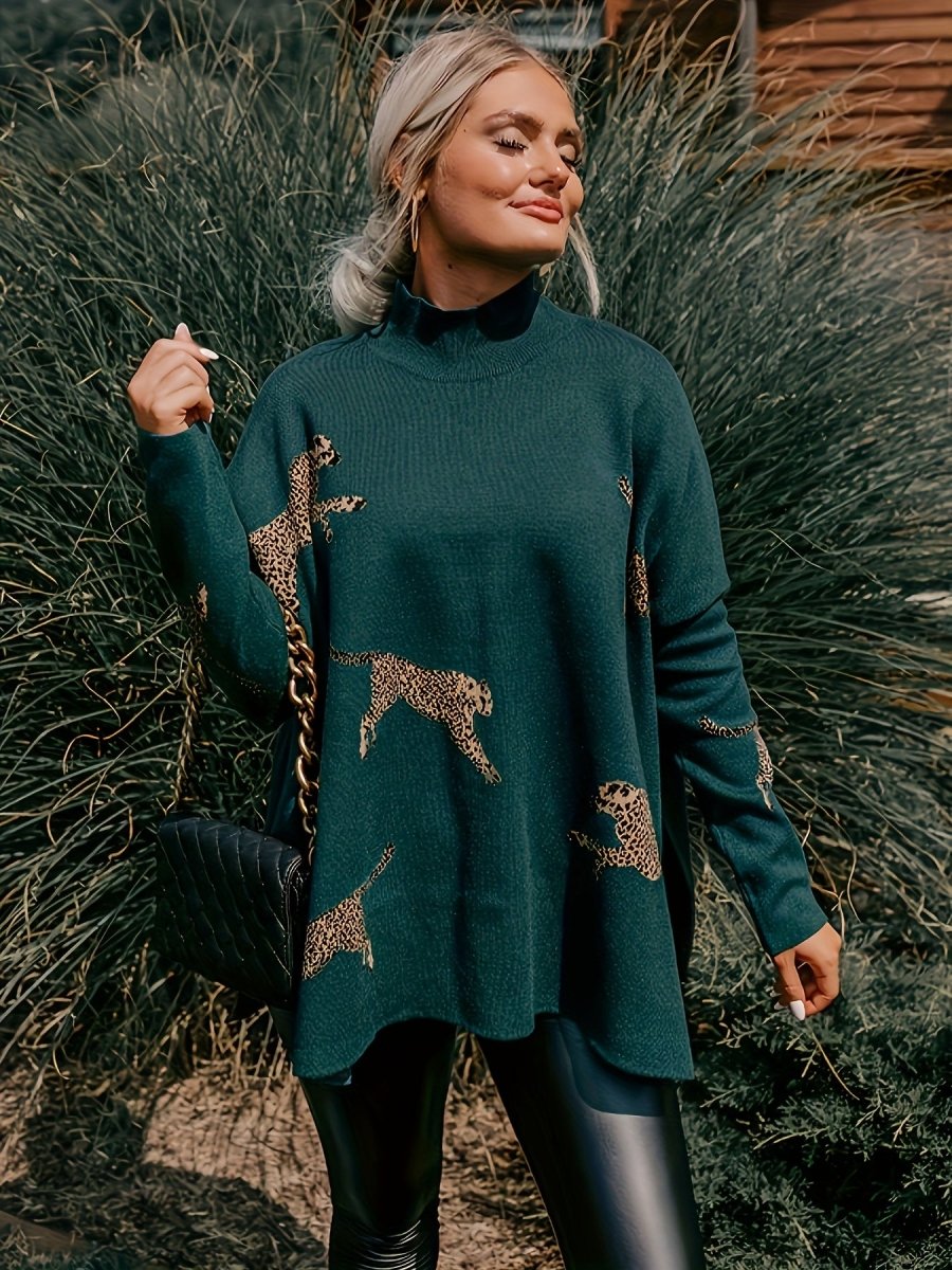 ElisaBerlin™ | Luxuriöser Leopardenprint Pullover - Elisa Berlin - Sweaters