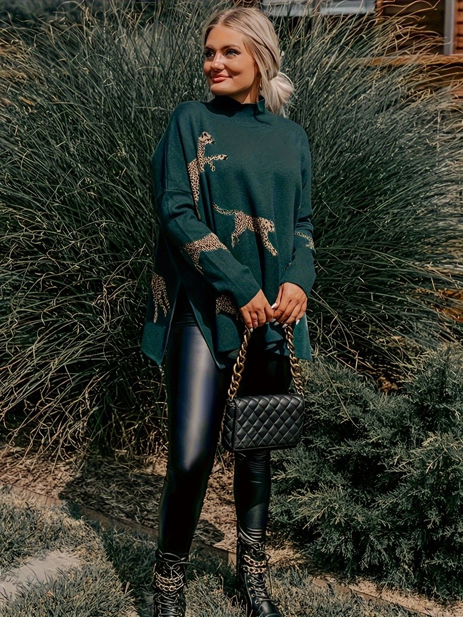 ElisaBerlin™ | Luxuriöser Leopardenprint Pullover - Elisa Berlin - Sweaters