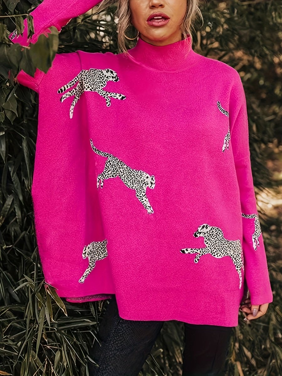 ElisaBerlin™ | Luxuriöser Leopardenprint Pullover - Elisa Berlin - Sweaters