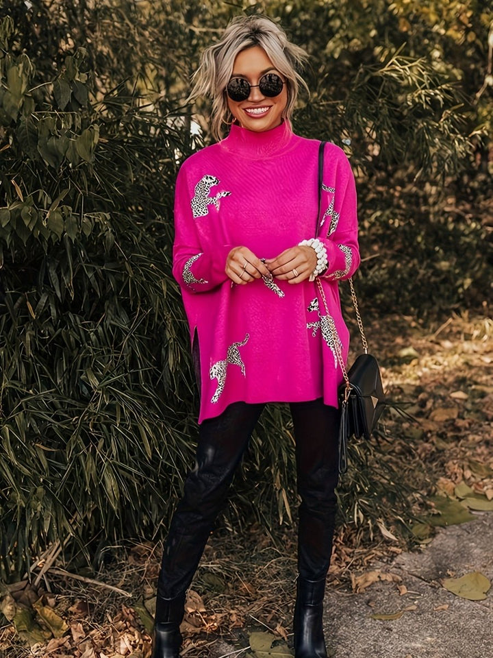 ElisaBerlin™ | Luxuriöser Leopardenprint Pullover - Elisa Berlin - Sweaters