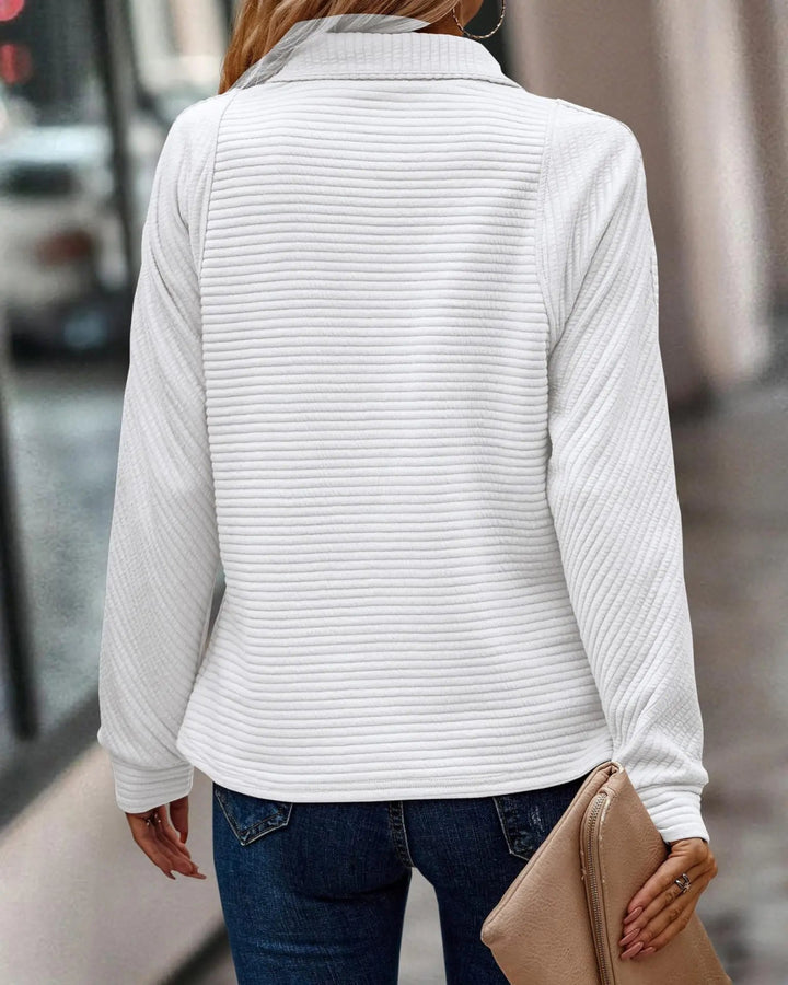 ElisaBerlin™ | Luxuriöser Zip V - Pullover - Elisa Berlin - Pullover & Westen