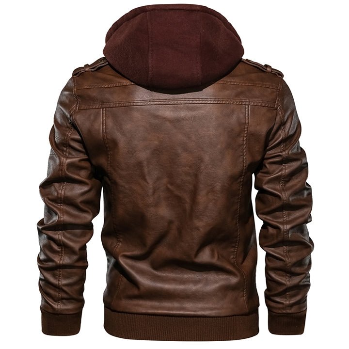 ElisaBerlin™ | Robuste Lederjacke mit Kapuze - Elisa Berlin - Winterjacken