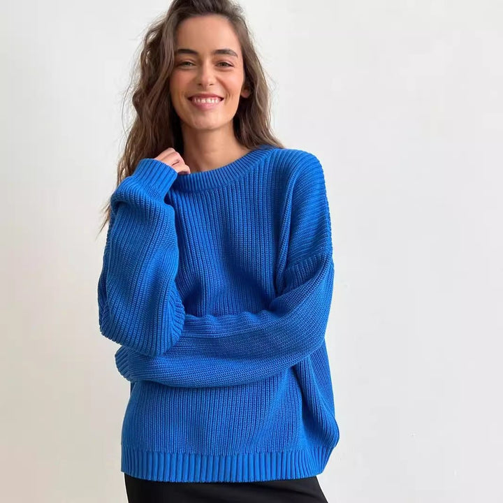 ElisaBerlin™ | Rundhalsausschnitt Loser Pullover - Elisa Berlin - 