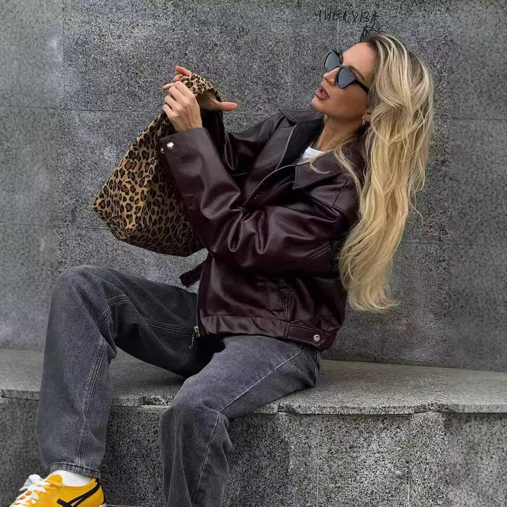 ElisaBerlin™ | Stilvolle Casual - Lederjacke - Elisa Berlin - Women Winter Coats & Jackets