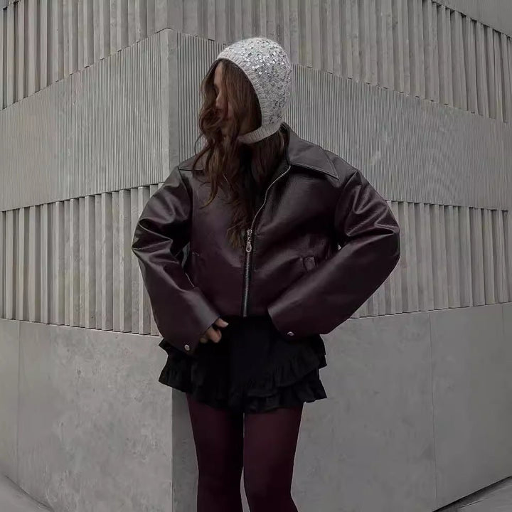 ElisaBerlin™ | Stilvolle Casual - Lederjacke - Elisa Berlin - Women Winter Coats & Jackets