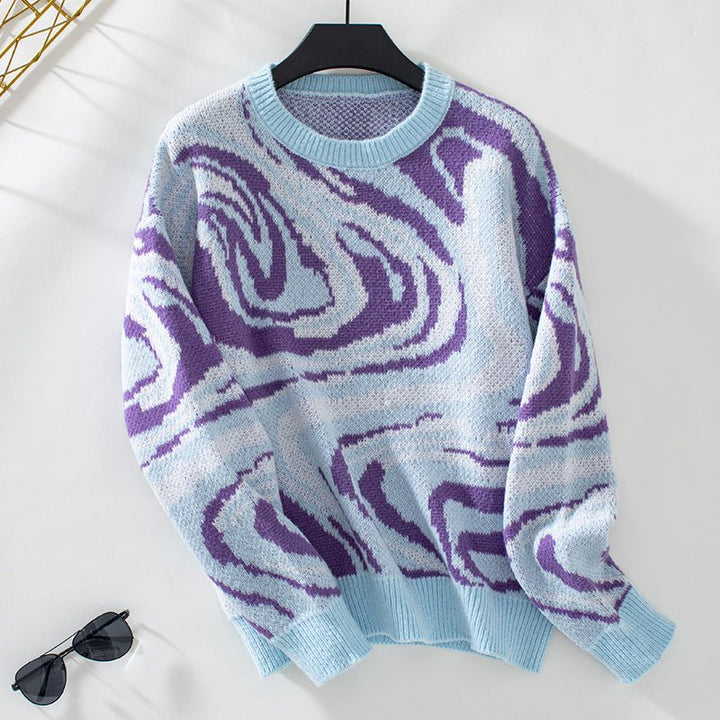 ElisaBerlin™ | Stilvolle Wellenmuster Sweater - Elisa Berlin - Sweaters