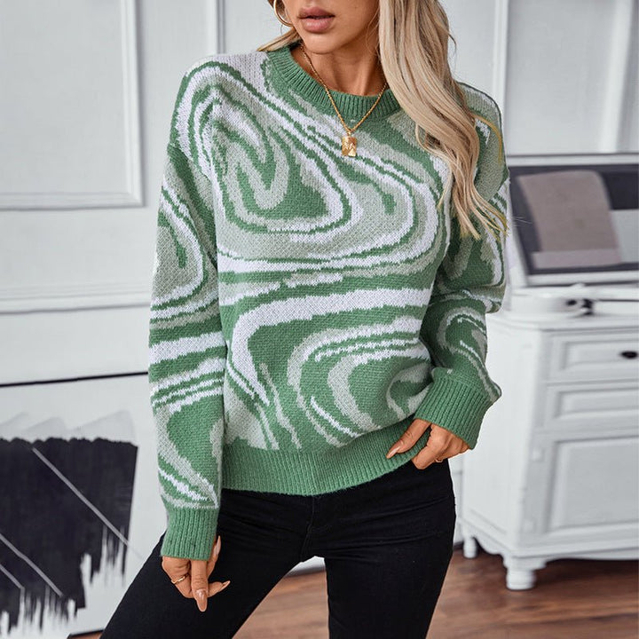ElisaBerlin™ | Stilvolle Wellenmuster Sweater - Elisa Berlin - Sweaters