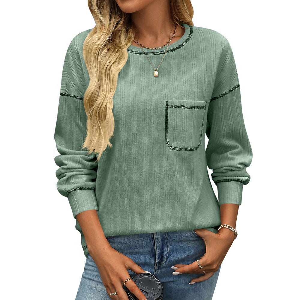 ElisaBerlin™ | Streifen Rundhals Shirt - ElisaBerlin - 
