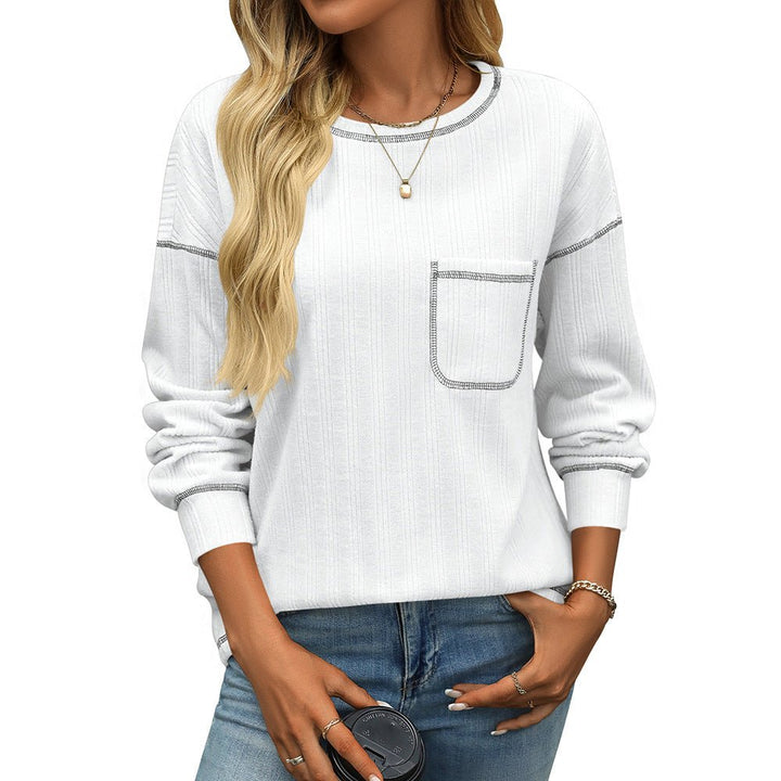 ElisaBerlin™ | Streifen Rundhals Shirt - ElisaBerlin - 