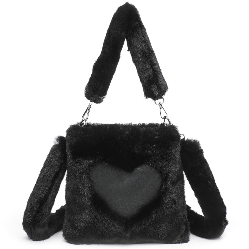 ElisaBerlin™ | Stylische Plüsch - Schultertasche - ElisaBerlin - 