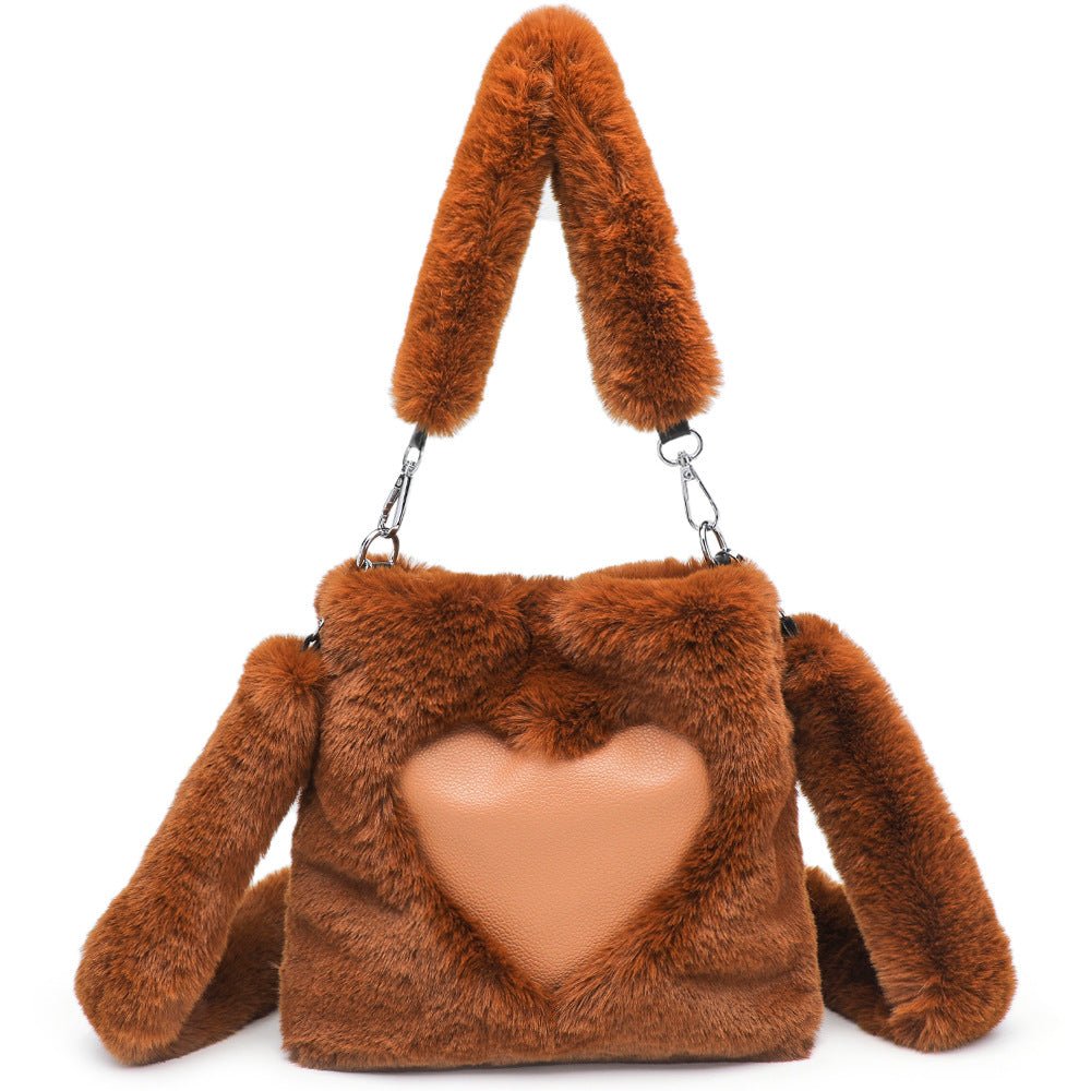 ElisaBerlin™ | Stylische Plüsch - Schultertasche - ElisaBerlin - 